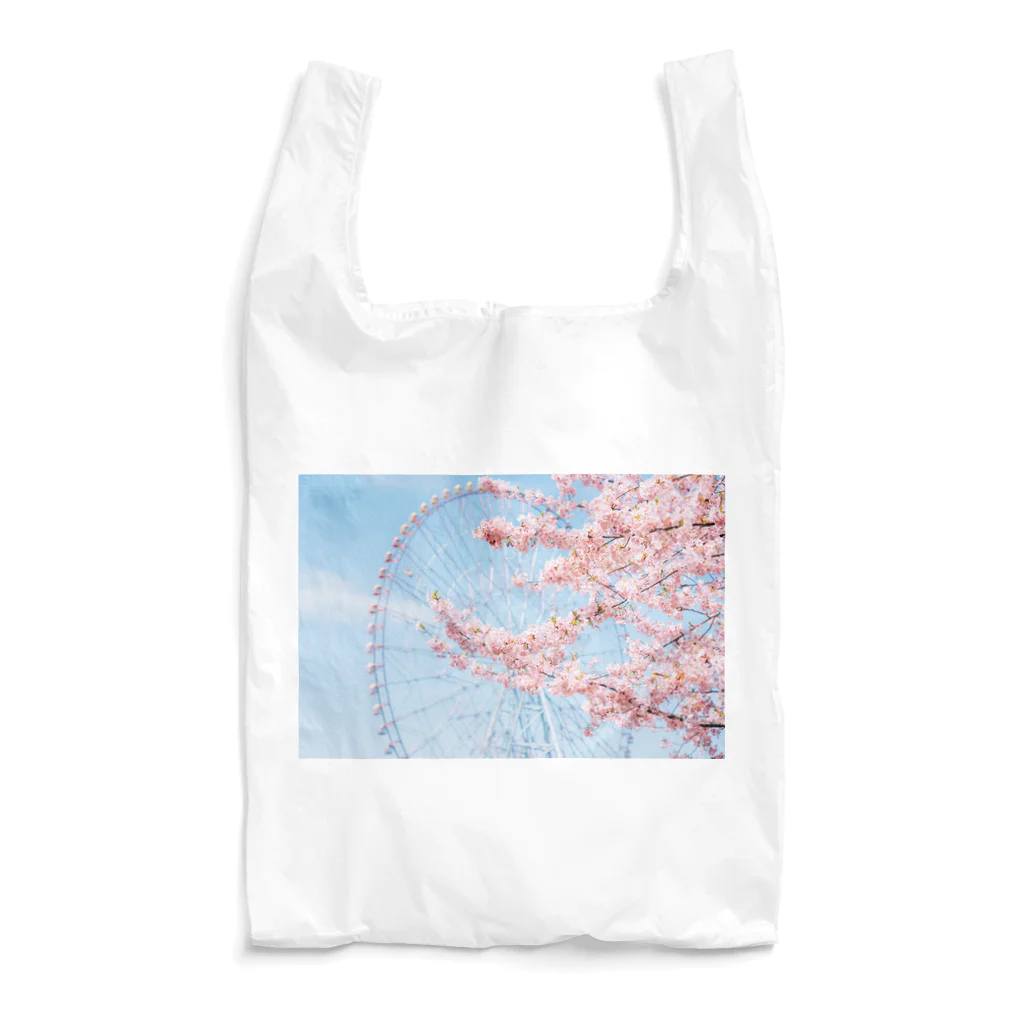 Photographer non.'s shopの観覧車と桜。 Reusable Bag