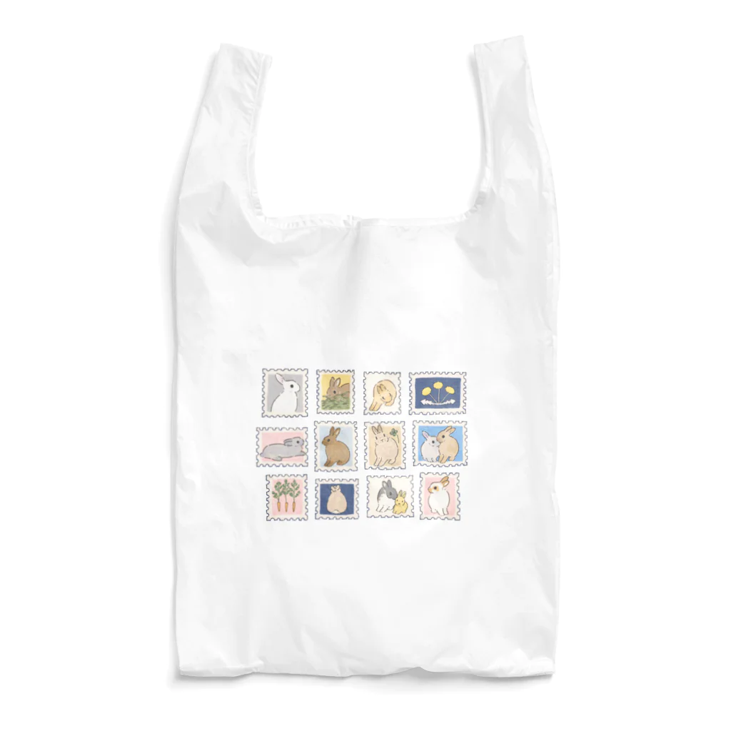 SCHINAKO'Sの切手風うさぎさん Reusable Bag