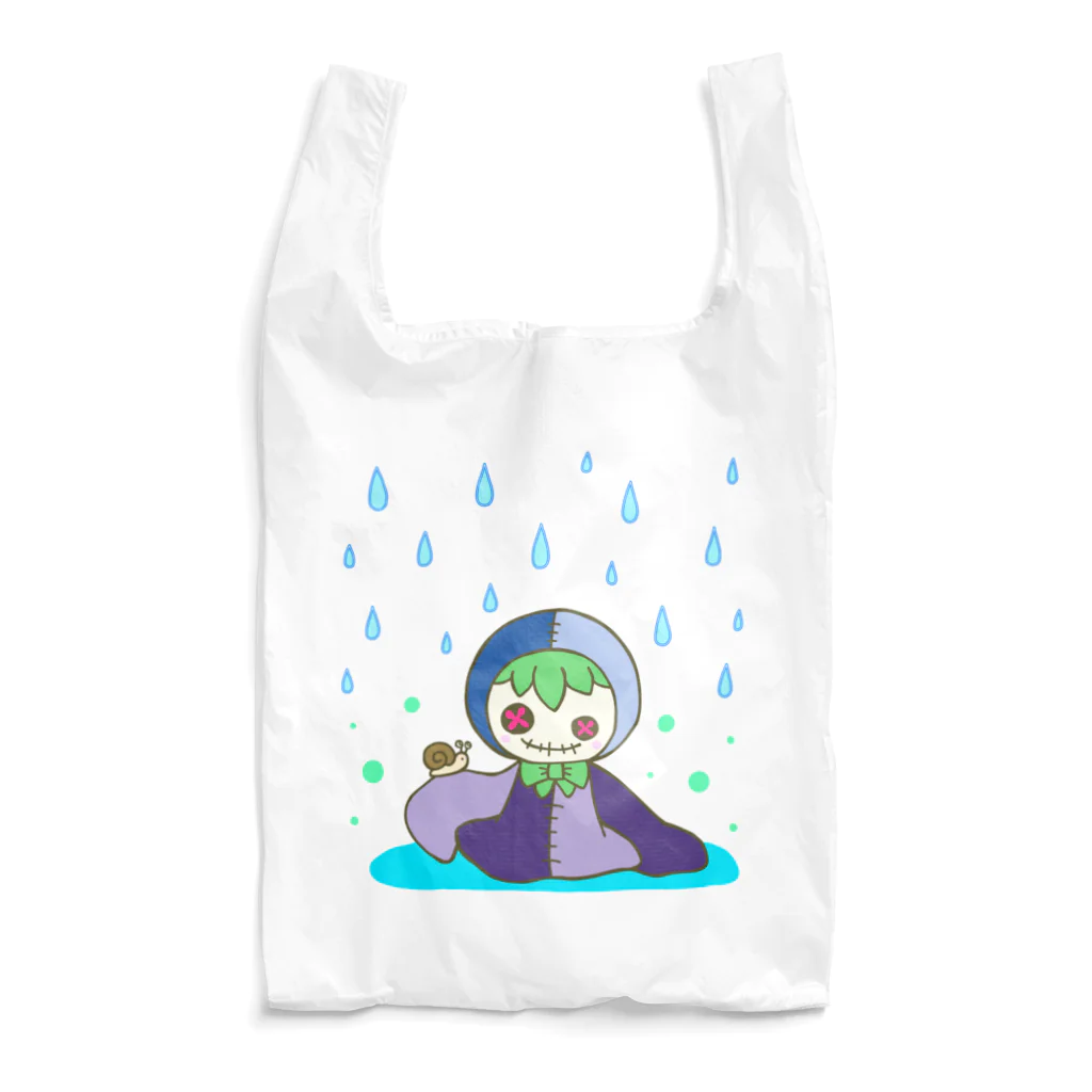 あおつるSUZURIショップの雨の日の小さな友達 Reusable Bag