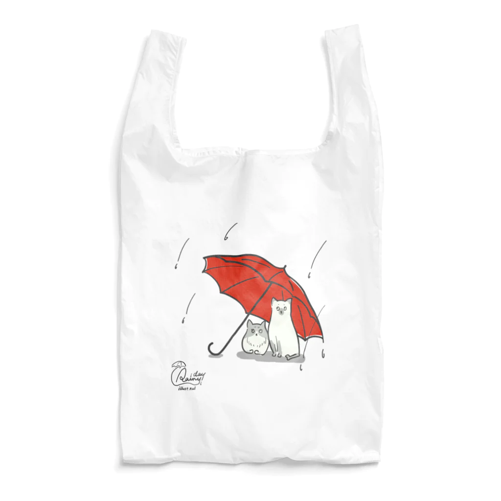 illust.nulの姉妹ネコの雨宿り Reusable Bag