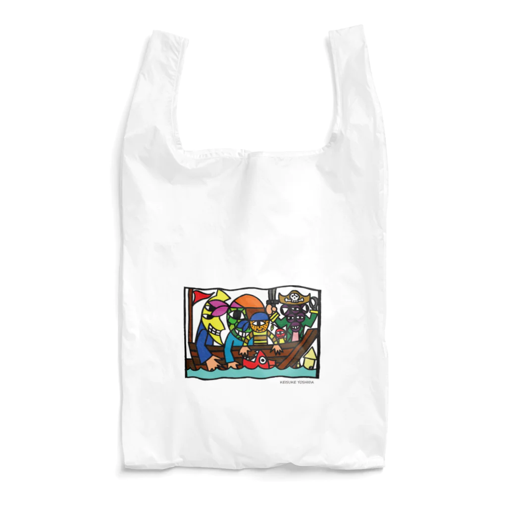 吉田圭佑アート事務所の海賊船フルーツモンスター Reusable Bag