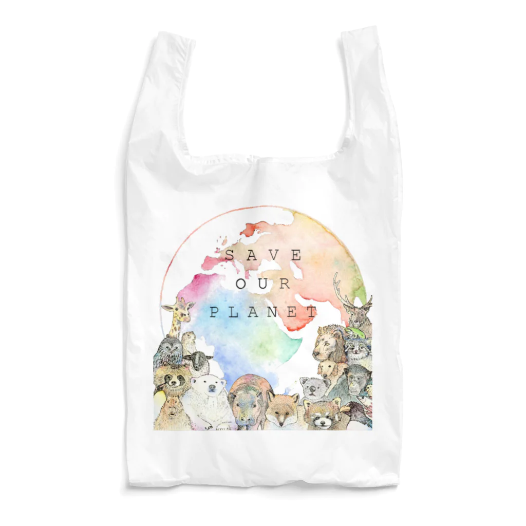 azure designのSave our PLANET【文字入り】 Reusable Bag