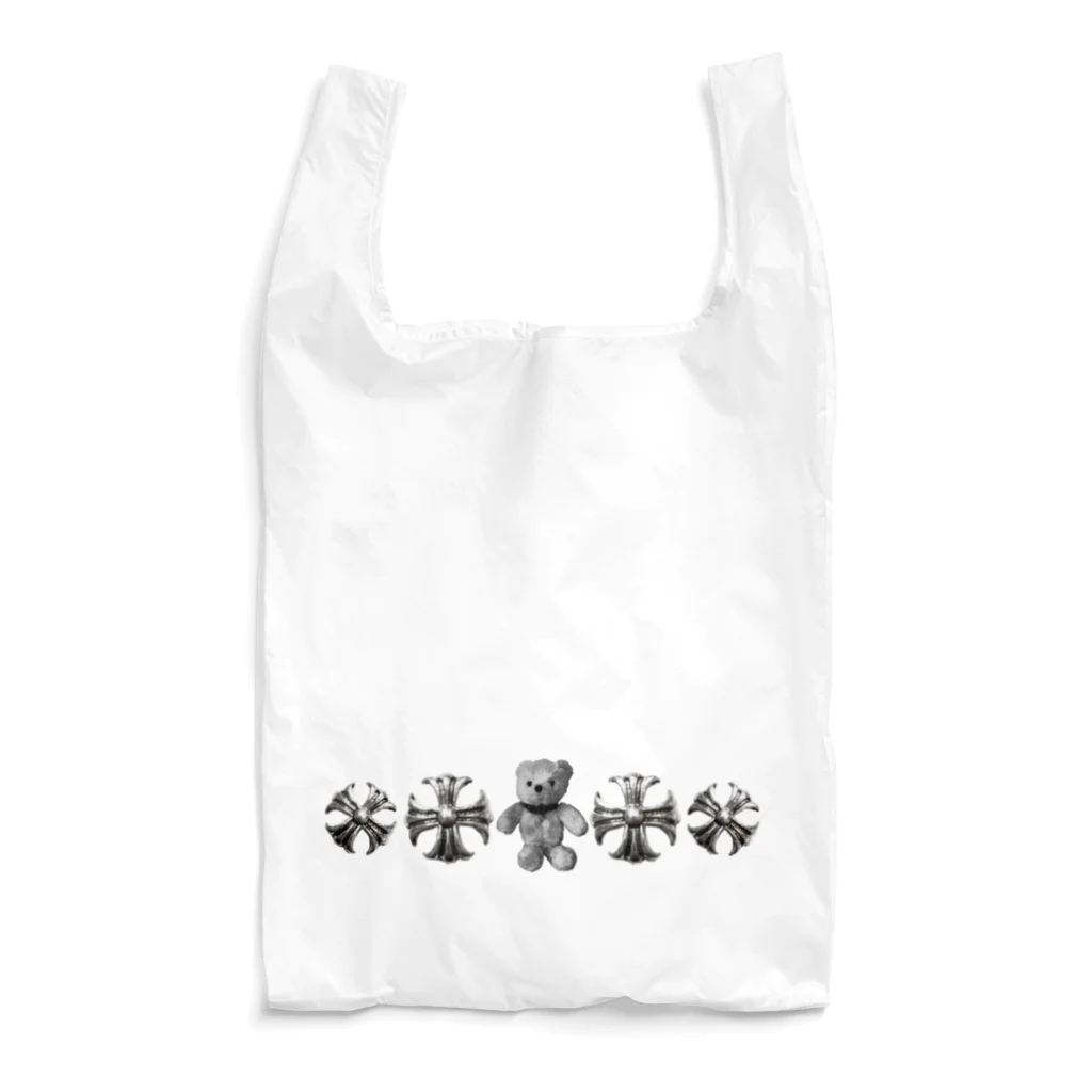 💜Salon de Lucia💜のGreek Crosses Teddy - monochrome Reusable Bag