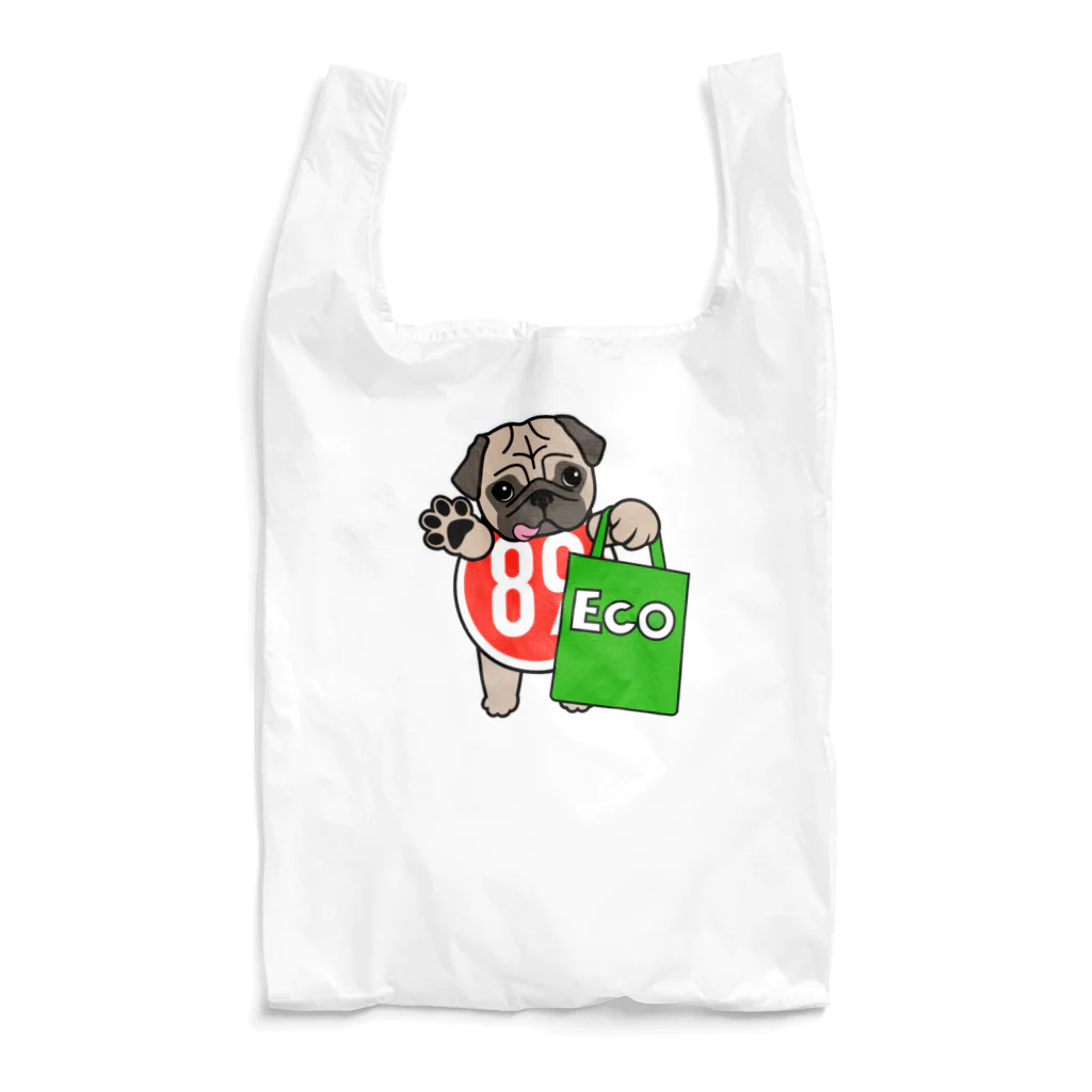 パグ PUG ぱぐ  OHMAI GALLERYのPUG-パグ-ぱぐ　パグ グッズ　エコ マイバック Reusable Bag