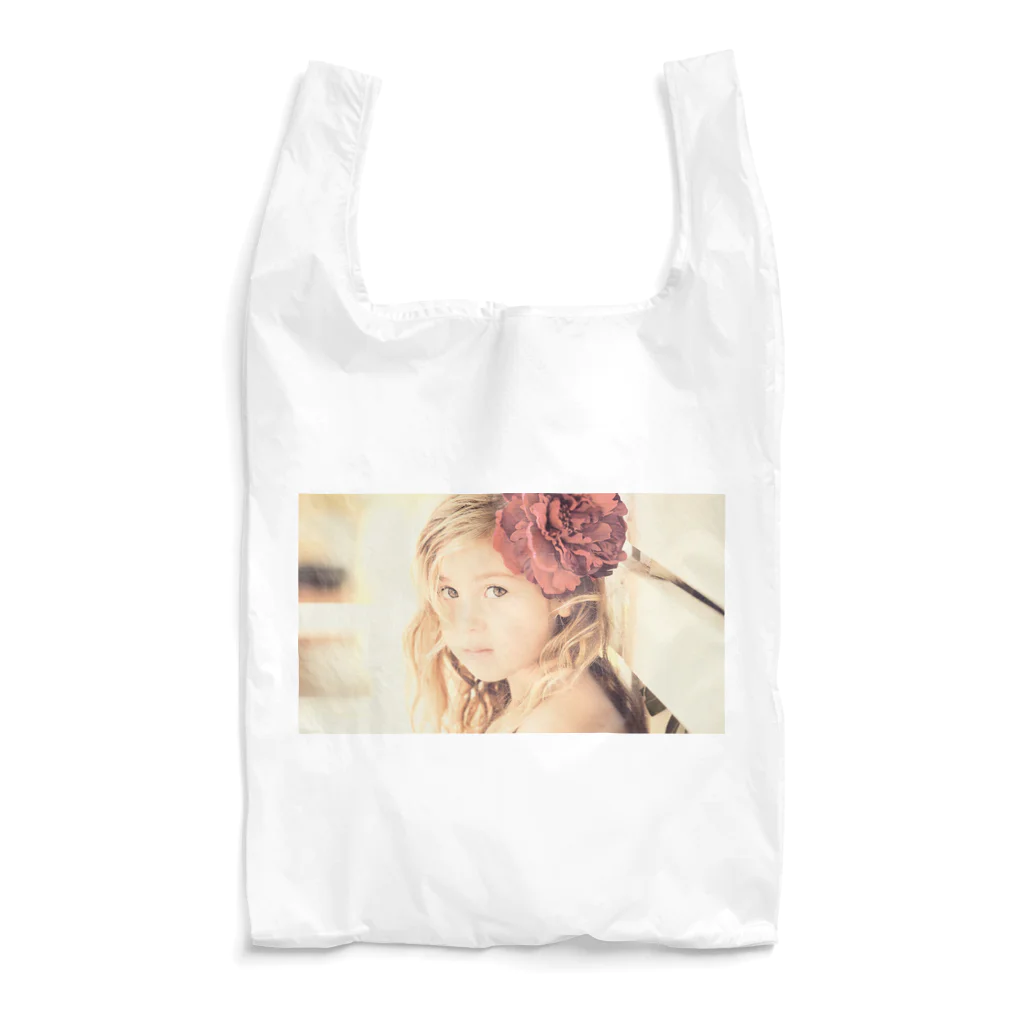 poppy22のセピアなフラワーガール Reusable Bag