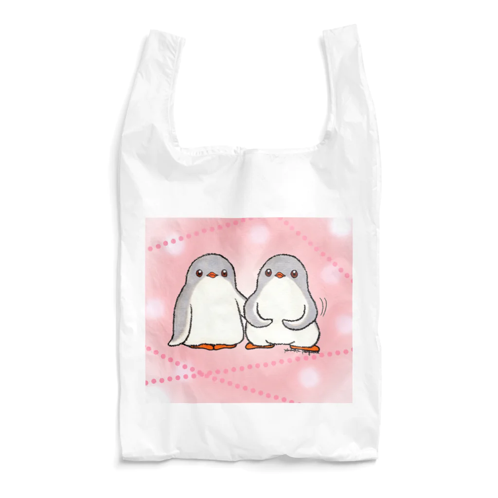 ヤママユ(ヤママユ・ペンギイナ)のふたごのジェンツーペンギン(dotpink) Reusable Bag