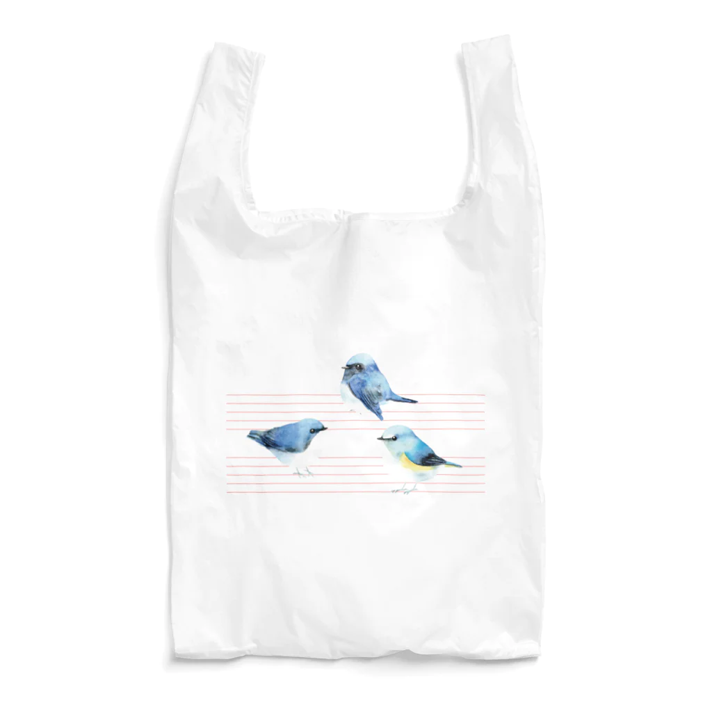 しらさぎしゅうの瑠璃三鳥 Reusable Bag
