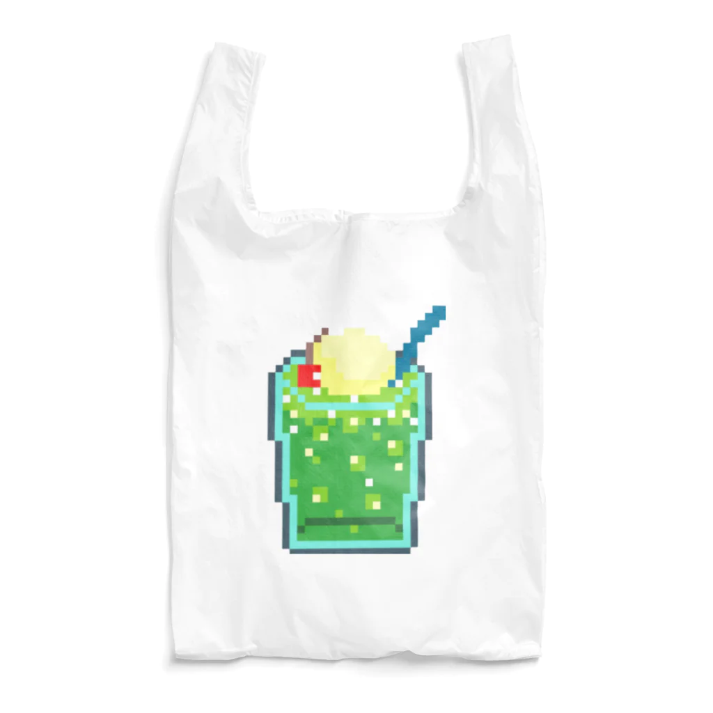 なでしこ@デザインのドッド絵メロンクリームソーダ Reusable Bag