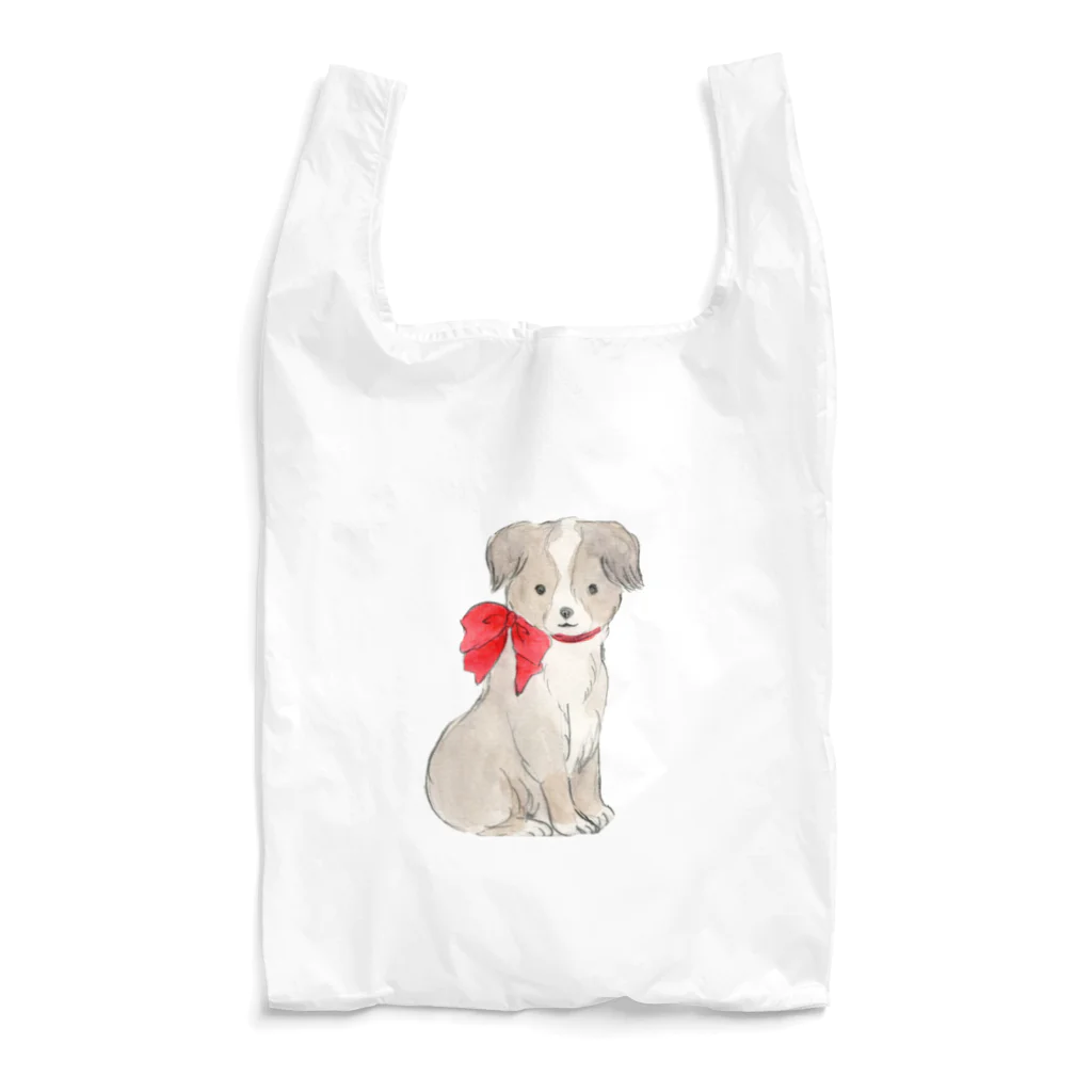 小さな星の庭の赤いリボンの犬 Reusable Bag