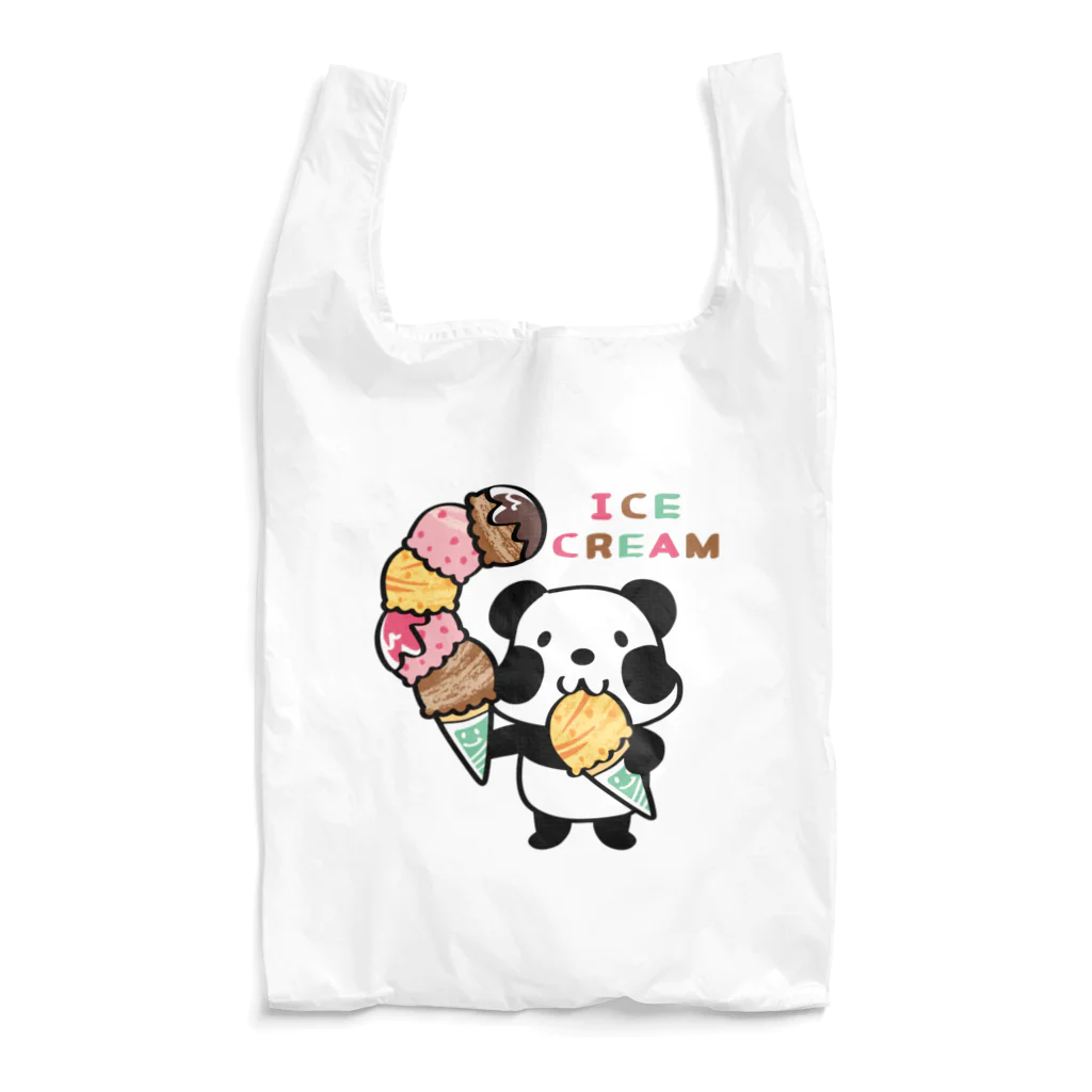 イラスト MONYAAT のCT54ズレぱんだちゃん　アイスを食べよう_bs Reusable Bag