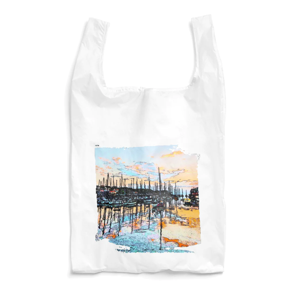 マロマロの夕暮れヨットハーバー Reusable Bag