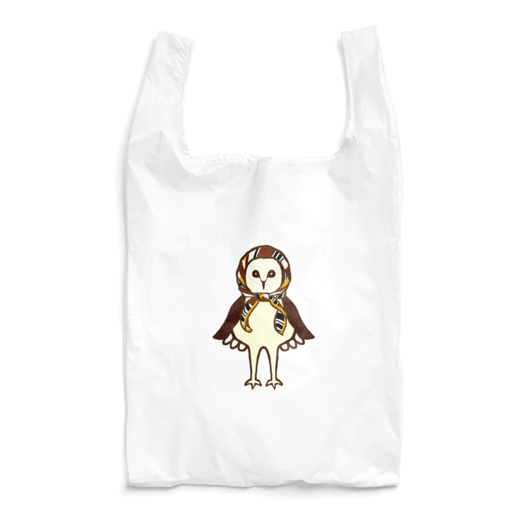 amyu-k フクロウセンターのマチコ巻きメンフクロウ Reusable Bag