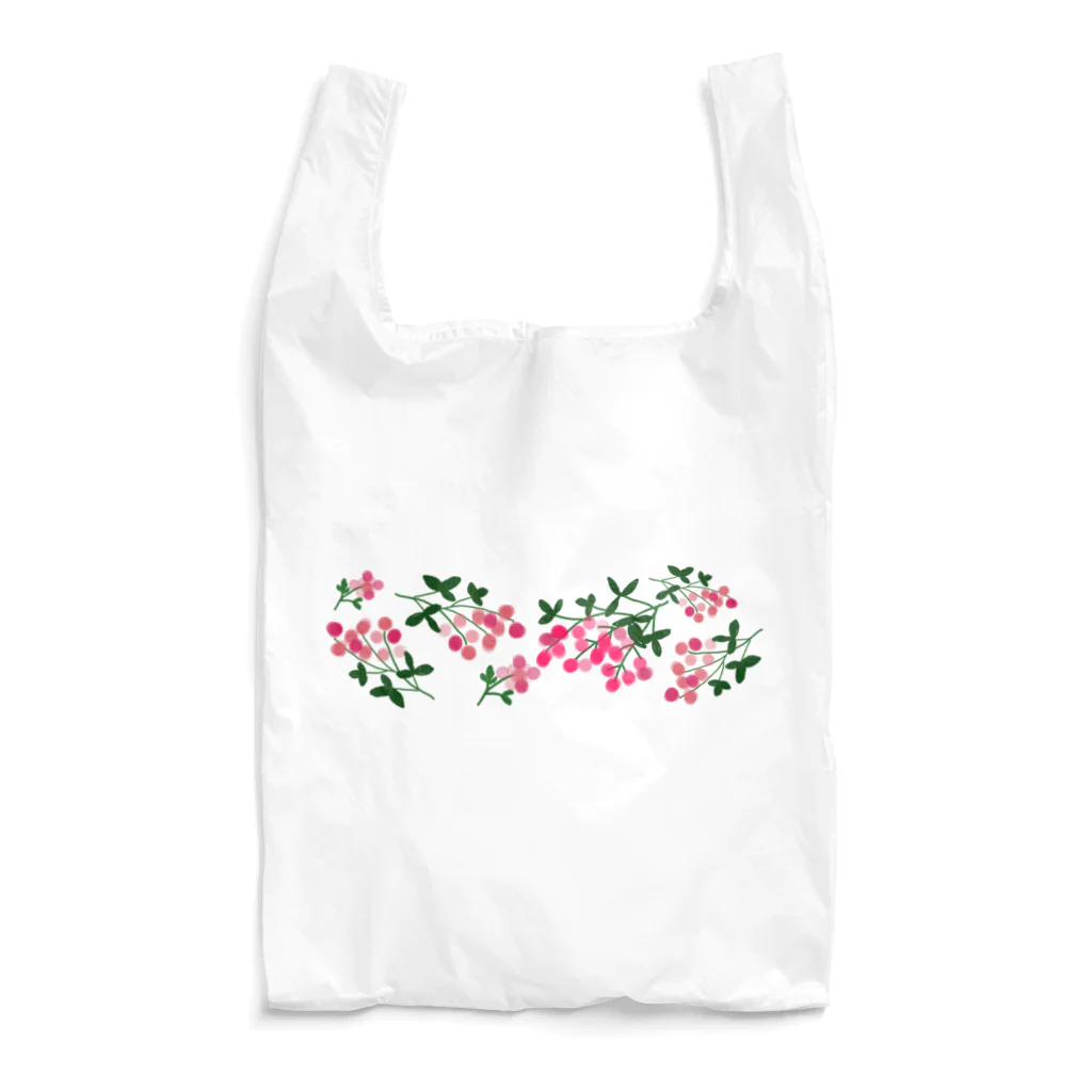 小鳥と映画館のボタニカル ベリーの花 増量版 Reusable Bag