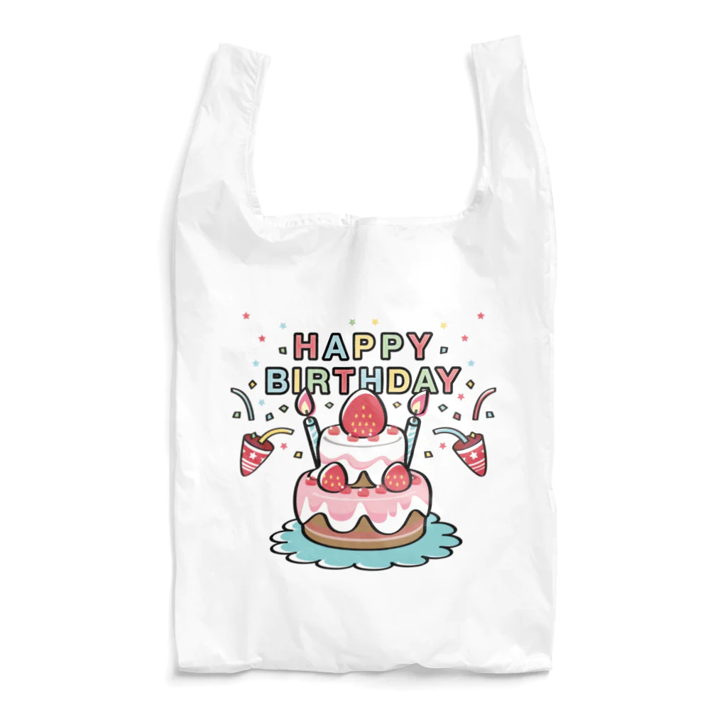 イラスト MONYAAT のCT61HAPPY BRITHDAY  Reusable Bag