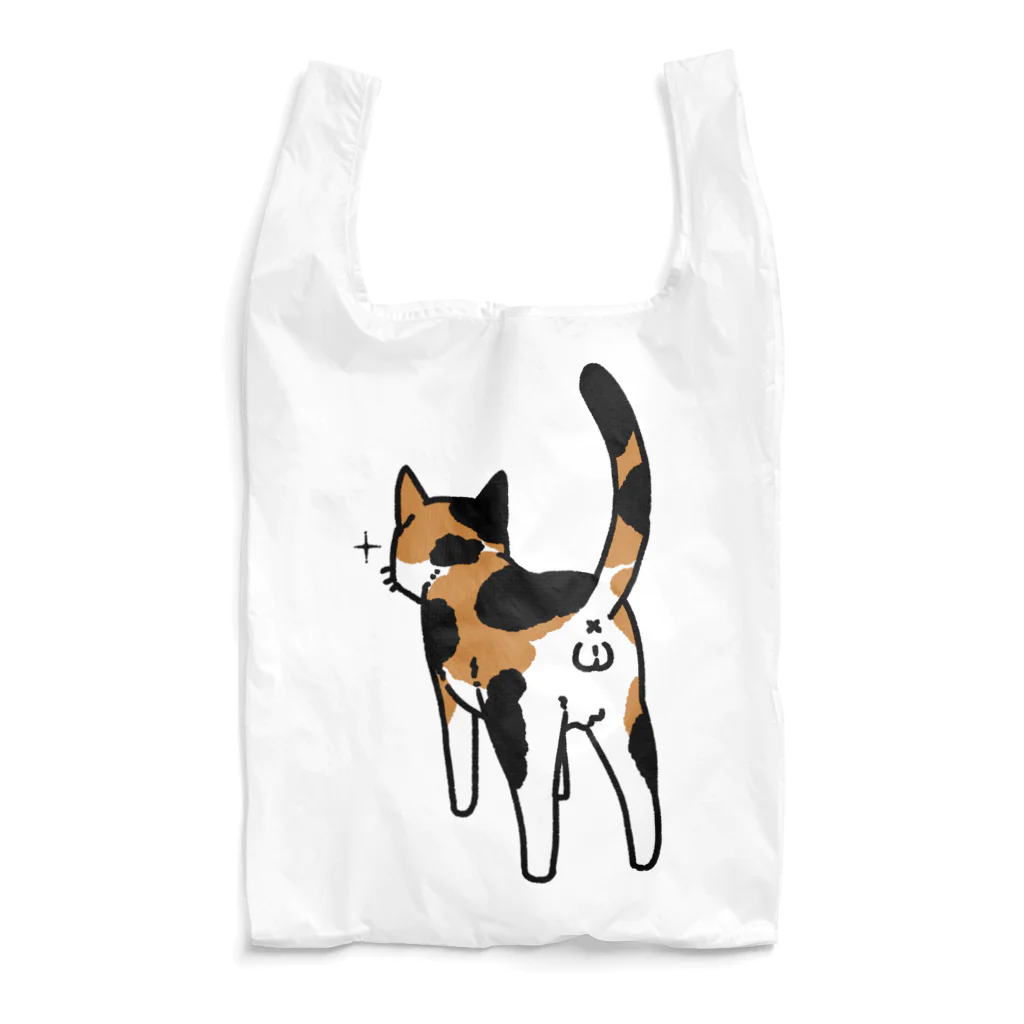 Riotoのねこけつω（三毛猫） Reusable Bag