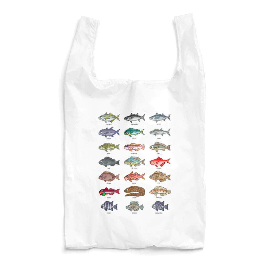 猫と釣り人のドット絵(KAISUIGYO_2) Reusable Bag