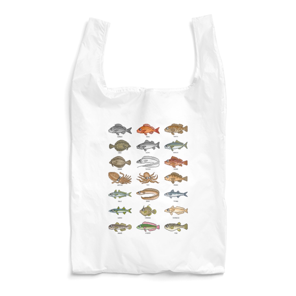 猫と釣り人のドット絵(KAISUIGYO_1) Reusable Bag