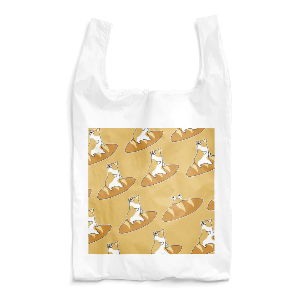 5corgisの颯爽とパンを乗りこなせないのもいるコーギー Reusable Bag