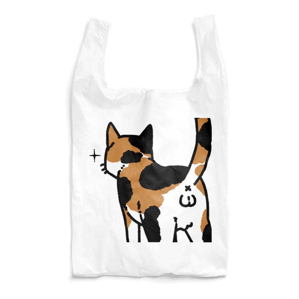 Riotoのねこけつω（三毛猫、アップ） Reusable Bag