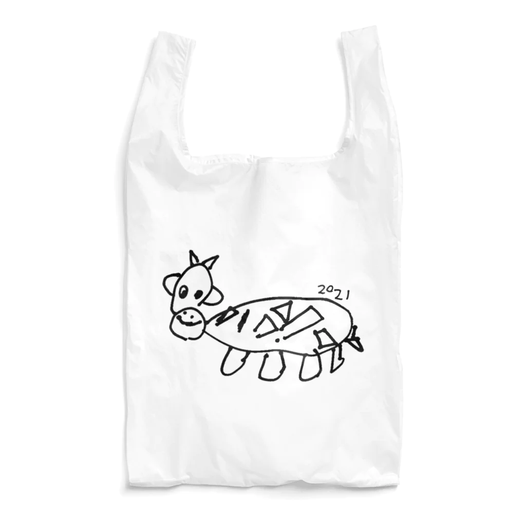 HANATOTSUKIのうし　２０２１　モノクロ Reusable Bag