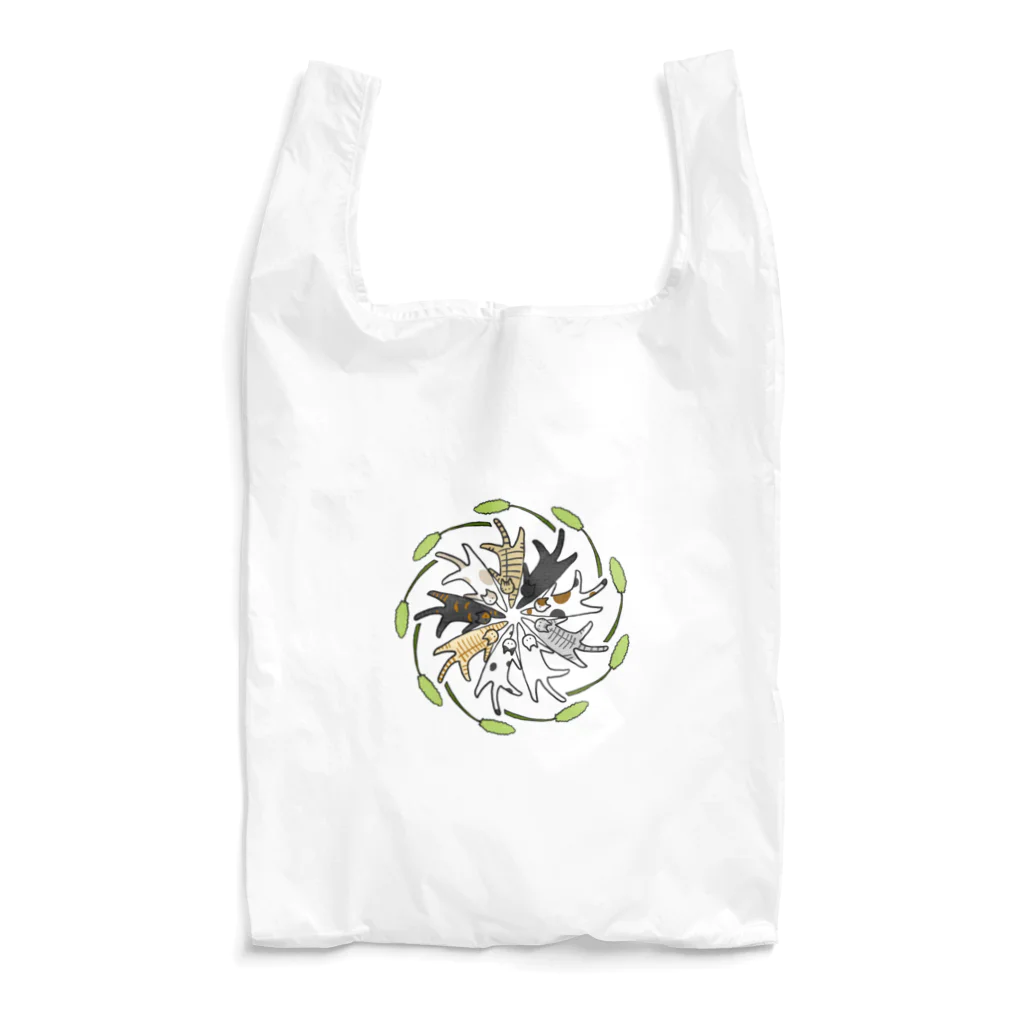 梅咲イラストワークの和猫じゃらし Reusable Bag