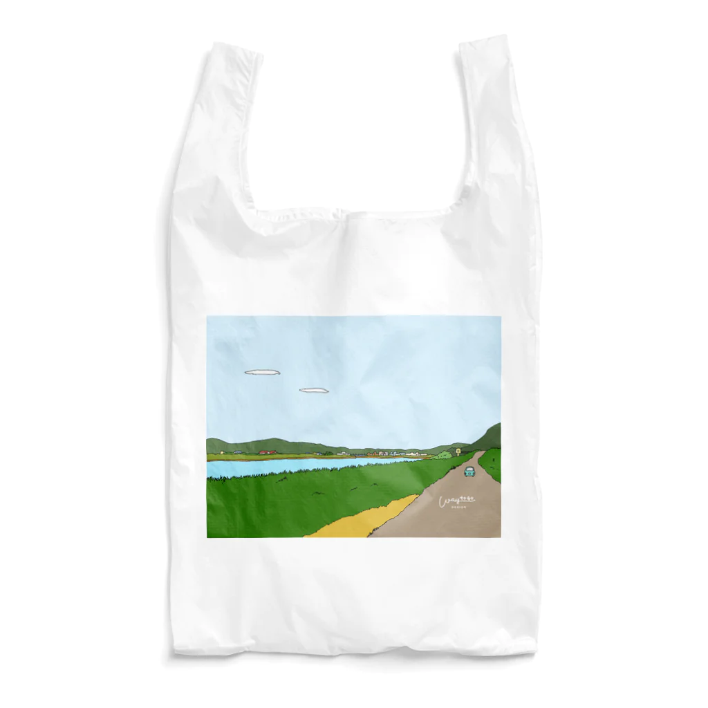 waytogodesignの川べりの景色 Reusable Bag