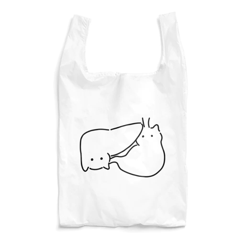 ねこやにわとりやの肝臓胃猫 Reusable Bag