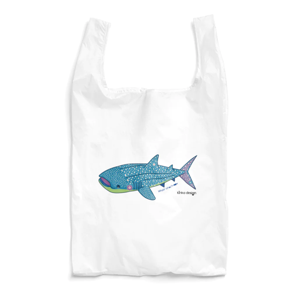 Kinkadesign うみのいきものカワイイShopのジンベエザメ_うみのいきもの Reusable Bag