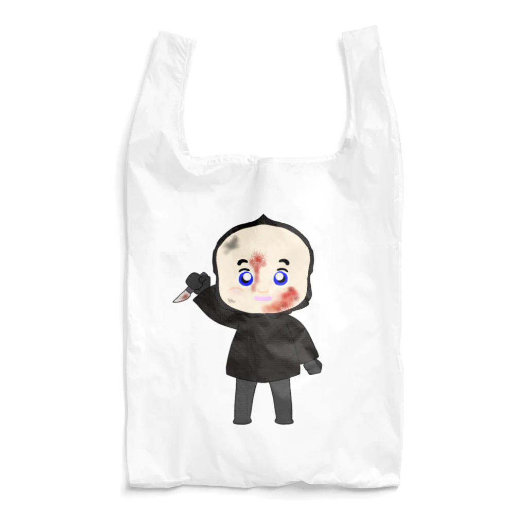 【公式】《ホラー集団》関西エンターテイメント集団伯虎座🐯💀の殺人鬼くんグッズ Reusable Bag