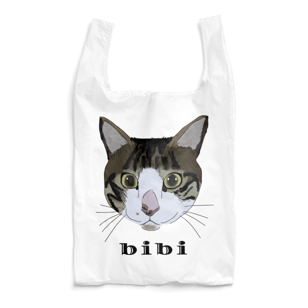小鳥と映画館のキャットフェイス Reusable Bag