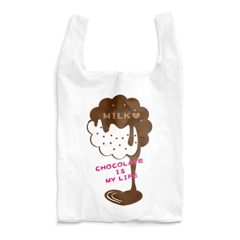イラスト MONYAAT のCT98 CHOCOKATE IS MY LIFE*Ｃ Reusable Bag