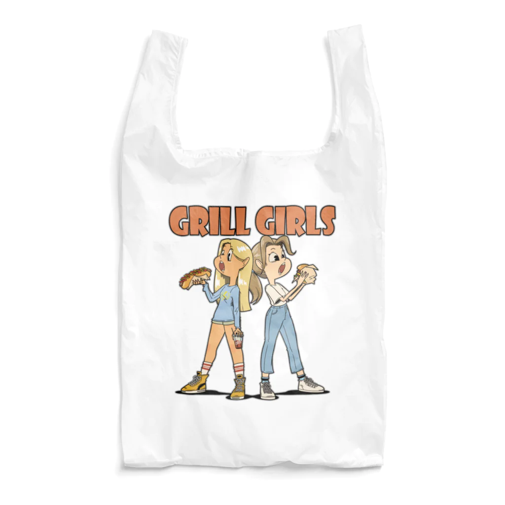 nidan-illustrationの"grill girls" Reusable Bag