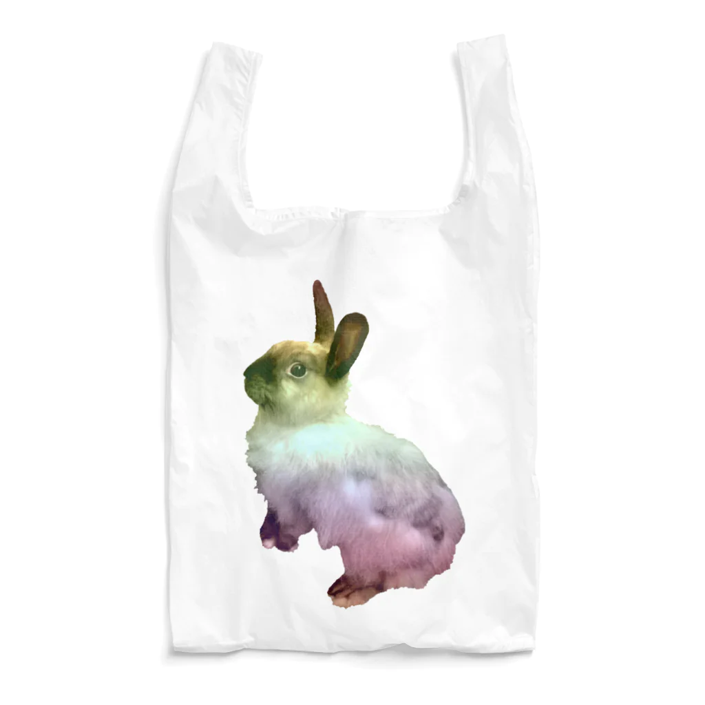 🐇のんくく🐇(❤️くろえ君❤️)の虹色　うさぎ Reusable Bag