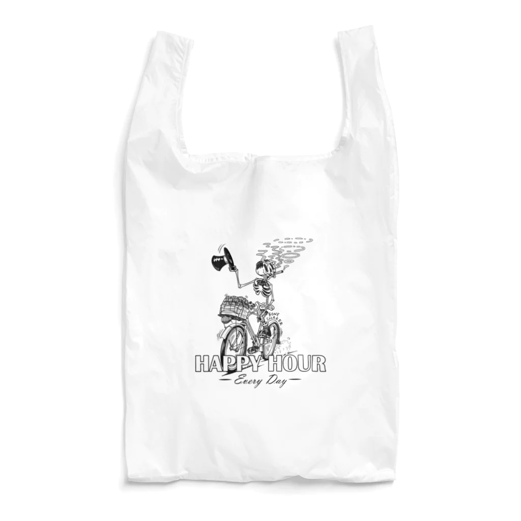 nidan-illustrationの"HAPPY HOUR"(B&W) #1 Reusable Bag