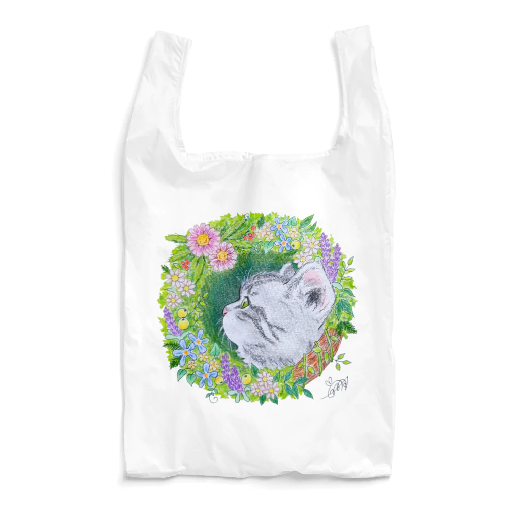 むぅ～さん63の翔猫(#art_ippi参加イラスト・２月・ねこ) Reusable Bag