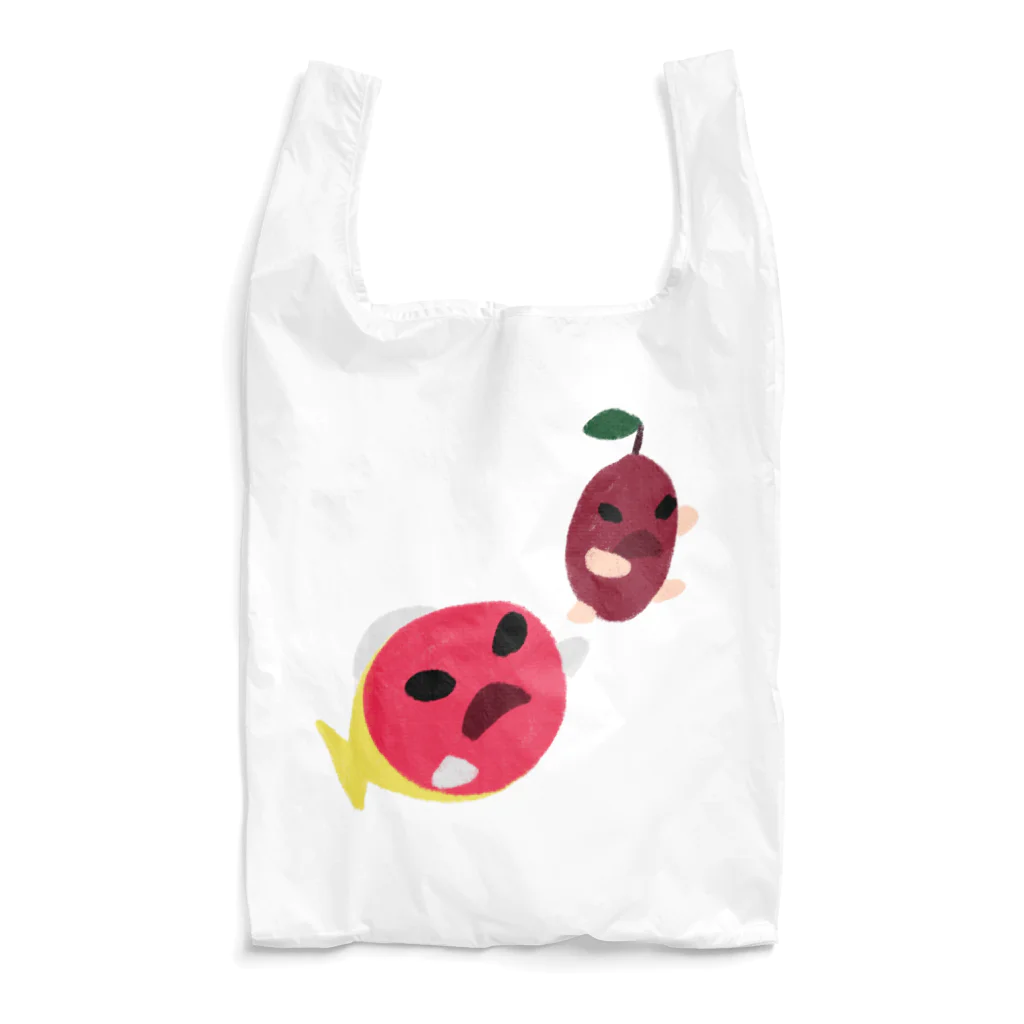 小梅と桃子のバイカラードッティバックから逃げるさつまいも Reusable Bag