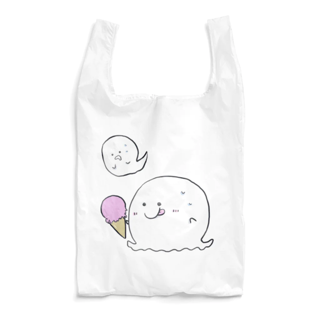 おにぎりのアイス おばけ Reusable Bag