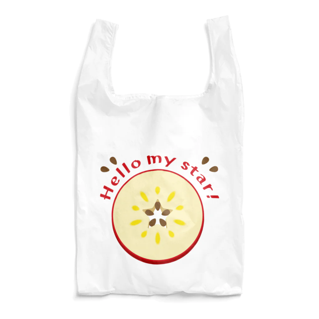 イラスト MONYAAT のCT105 輪切りのリンゴ Reusable Bag