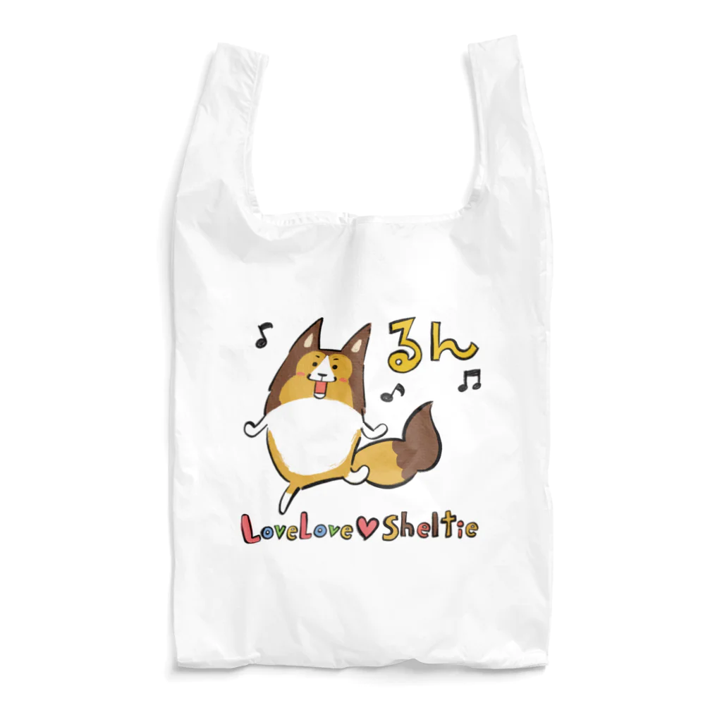 mahoのらぶらぶ♡シェルティエコバッグ〜るん〜 Reusable Bag