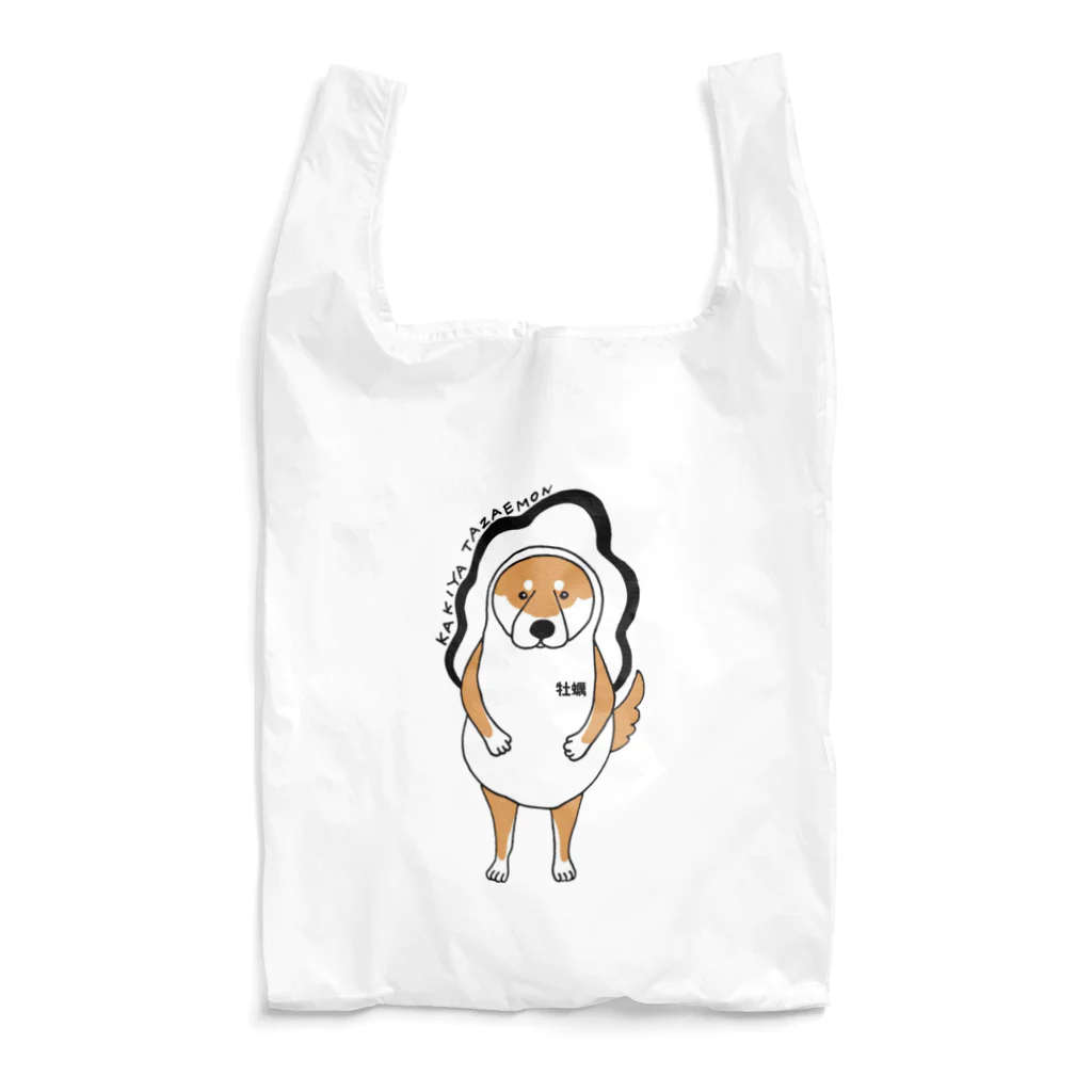 牡蠣屋のわんこの牡蠣ぐるみわんこのエコバッグ Reusable Bag