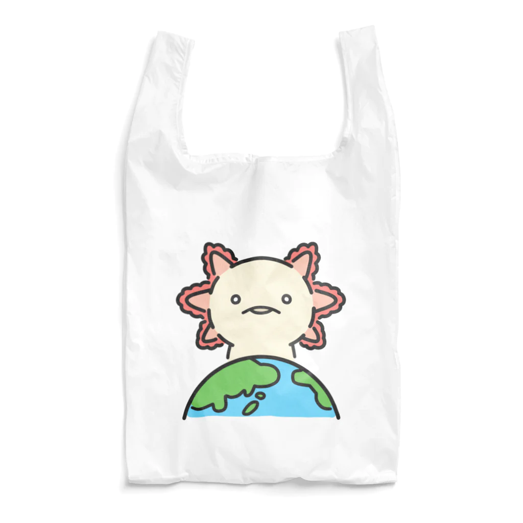 人生はウーパールーパーの地球を見守るウーパールーパー Reusable Bag