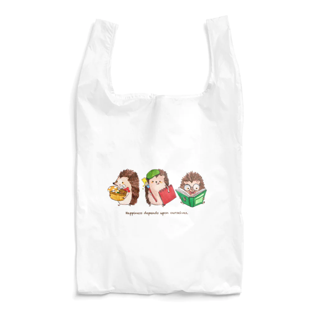 fukunofukuの秋のハリネズミトリオ Reusable Bag