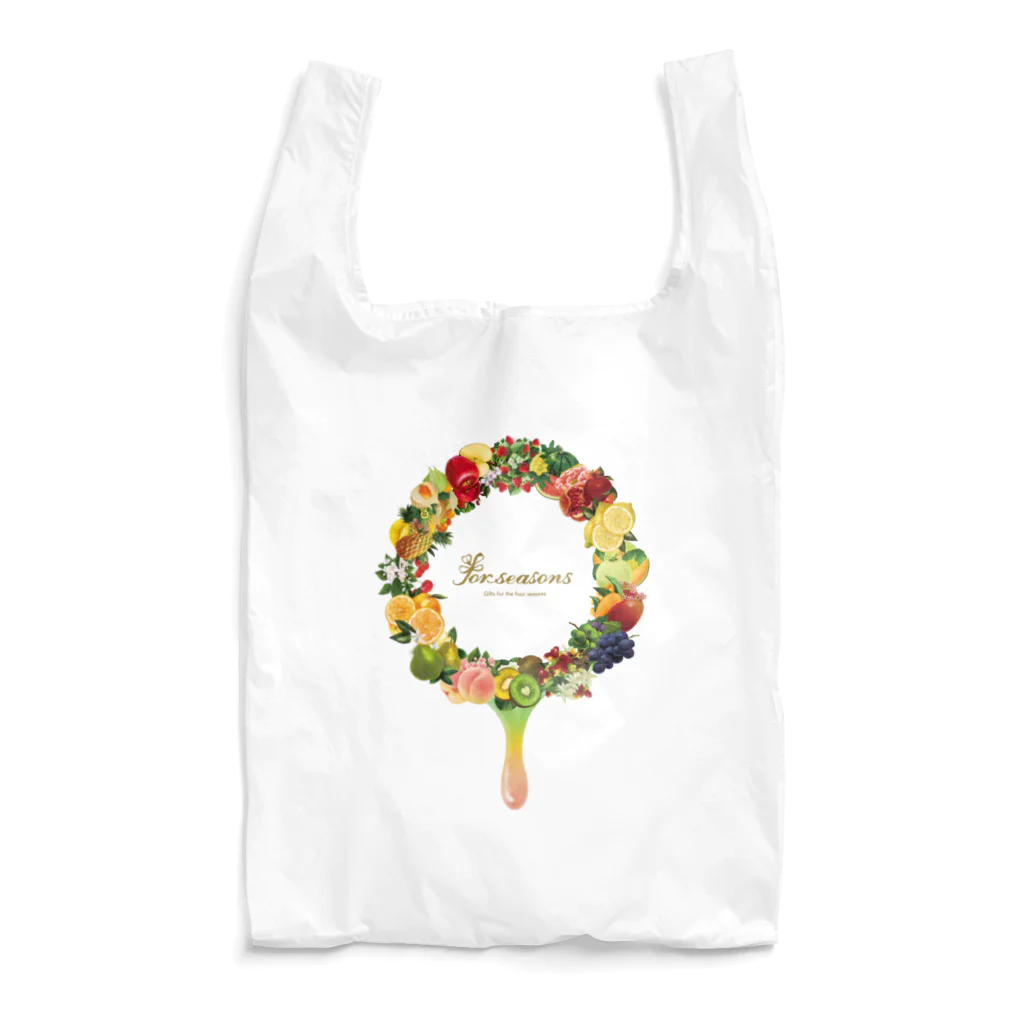 カワウソとフルーツの【forseasons】フルーツの輪（雫あり） Reusable Bag