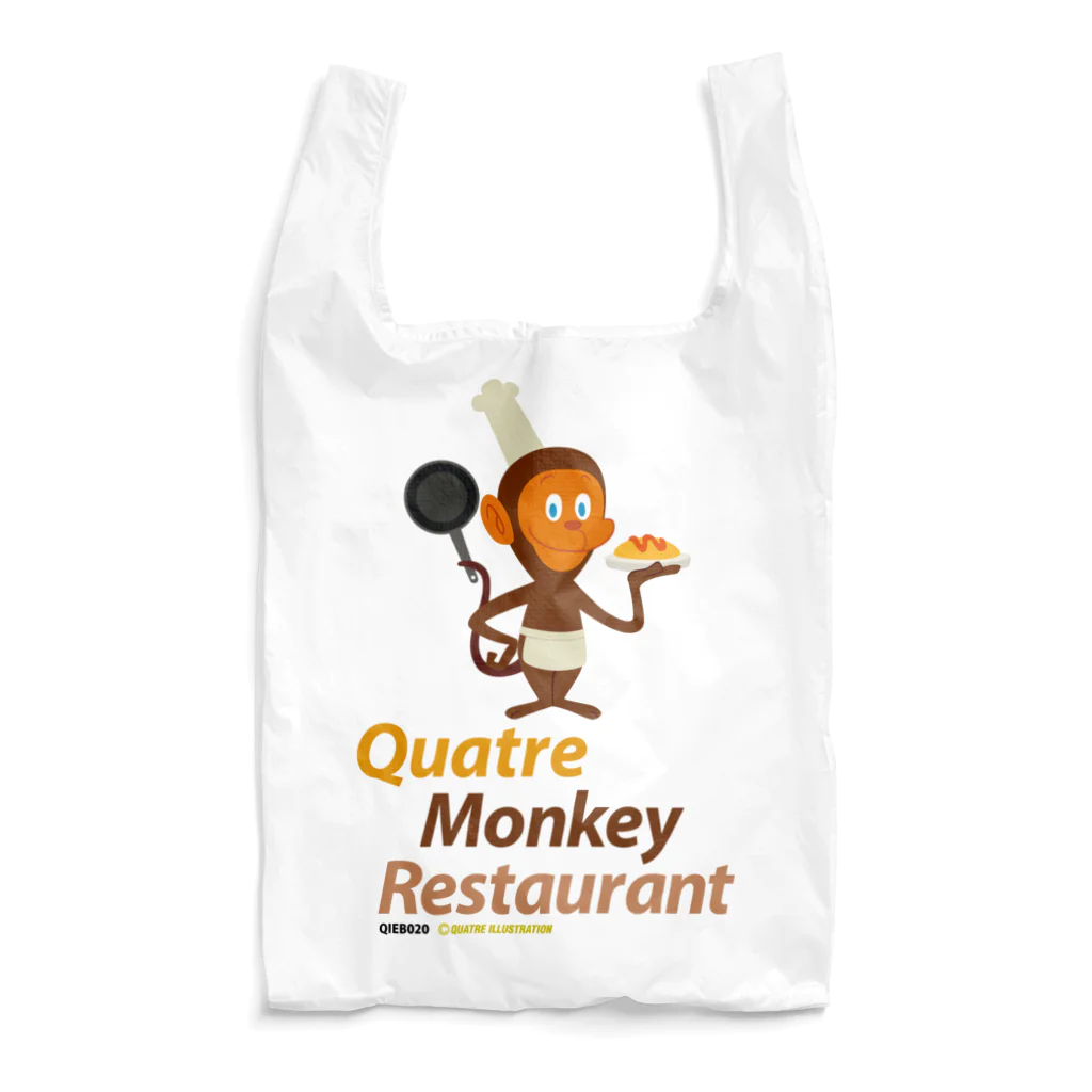 Quatre Illustrationのキャトル・モンキー・レストラン02 Reusable Bag