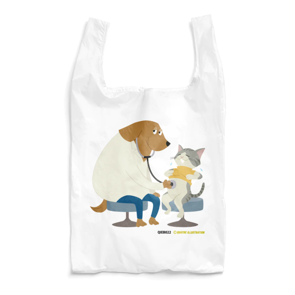 Quatre Illustrationの犬のお医者さん Reusable Bag