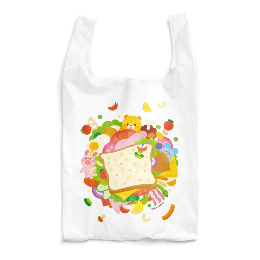 Illustrator イシグロフミカのサンドイッチ * エコバッグ Reusable Bag