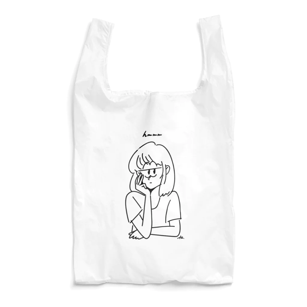 マチダタケルのSUZURIのお店のマチダタケル - hmmm Girl Reusable Bag