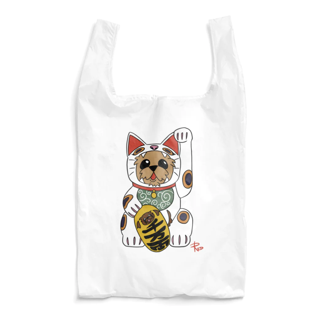 Red & Gold in USAの幸運を呼ぶ　招き猫だワン🐾 Reusable Bag