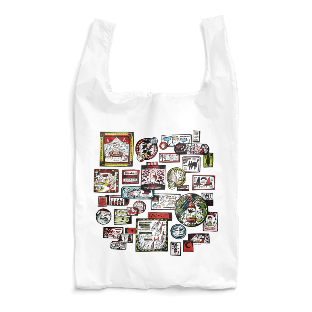 3to10 Online Store SUZURI店の看板街-猫とキノコ Reusable Bag