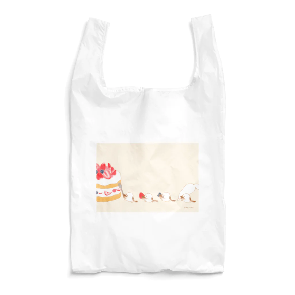 こまどひなのシマエナガとケーキの行進 Reusable Bag